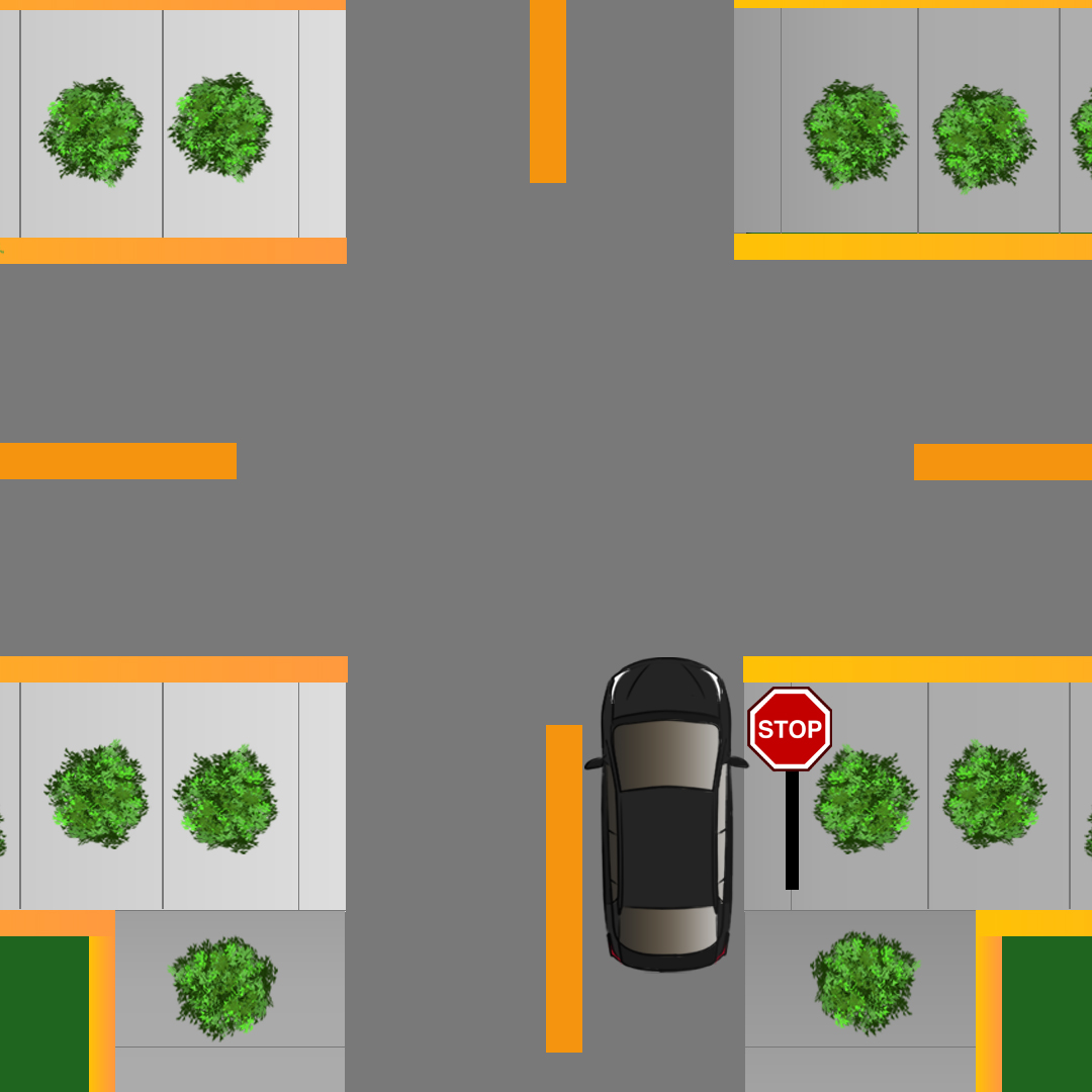 Driving Test Canada - Car Test 9 - Where should you stop at a crosswalk if there's no indication of where to stop?