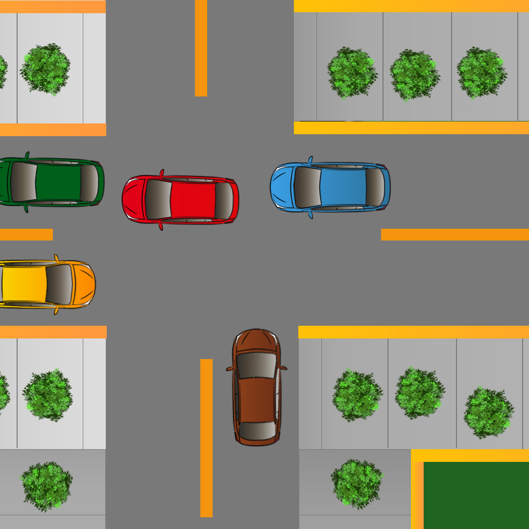 Driving Test Canada - Car Test 3 - What should you do while driving toward an intersection that is full of traffic?
