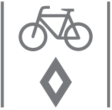 What does this road marking indicate about a lane? - What does this road marking indicate about a lane?