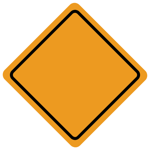 What does a sign with information or a picture on an orange background indicate? - What does a sign with information or a picture on an orange background indicate?