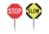 Driving Test Canada - Car Temporary condition signs - What does this sign mean?