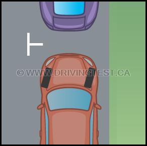 Driving Test Canada - Car Test 3 - If you must leave a vehicle on a flat highway, where should the wheels be pointed?