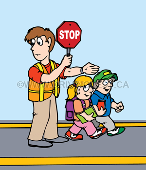Driving Test Canada - Car Test 2 - Who or what do crossing guards have the same authority to stop you as?